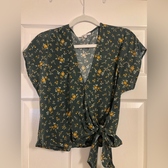 Madewell Sash Tie Wrap Top - Picture 1 of 7